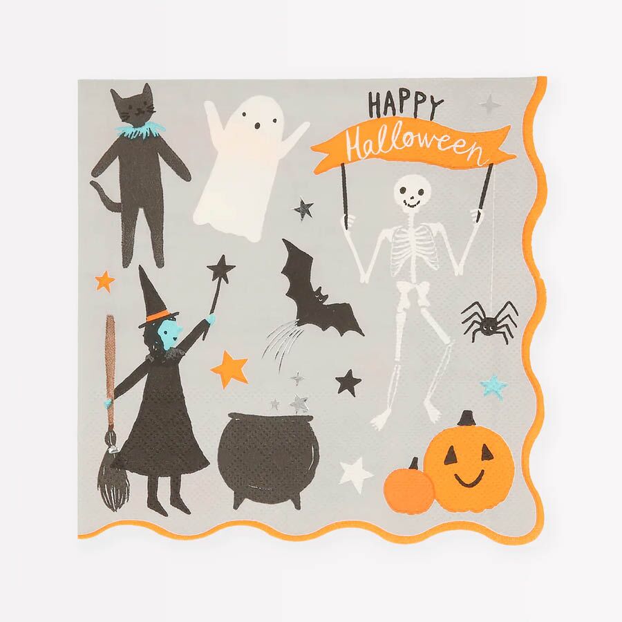 happy_halloween_large_napkins "Happy Halloween" Servietten (groß) von Meri Meri