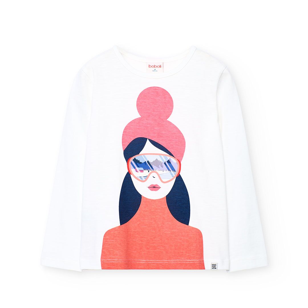 4320651111_a Gestricktes Flame T-Shirt (off white) von Boboli – Bild 1