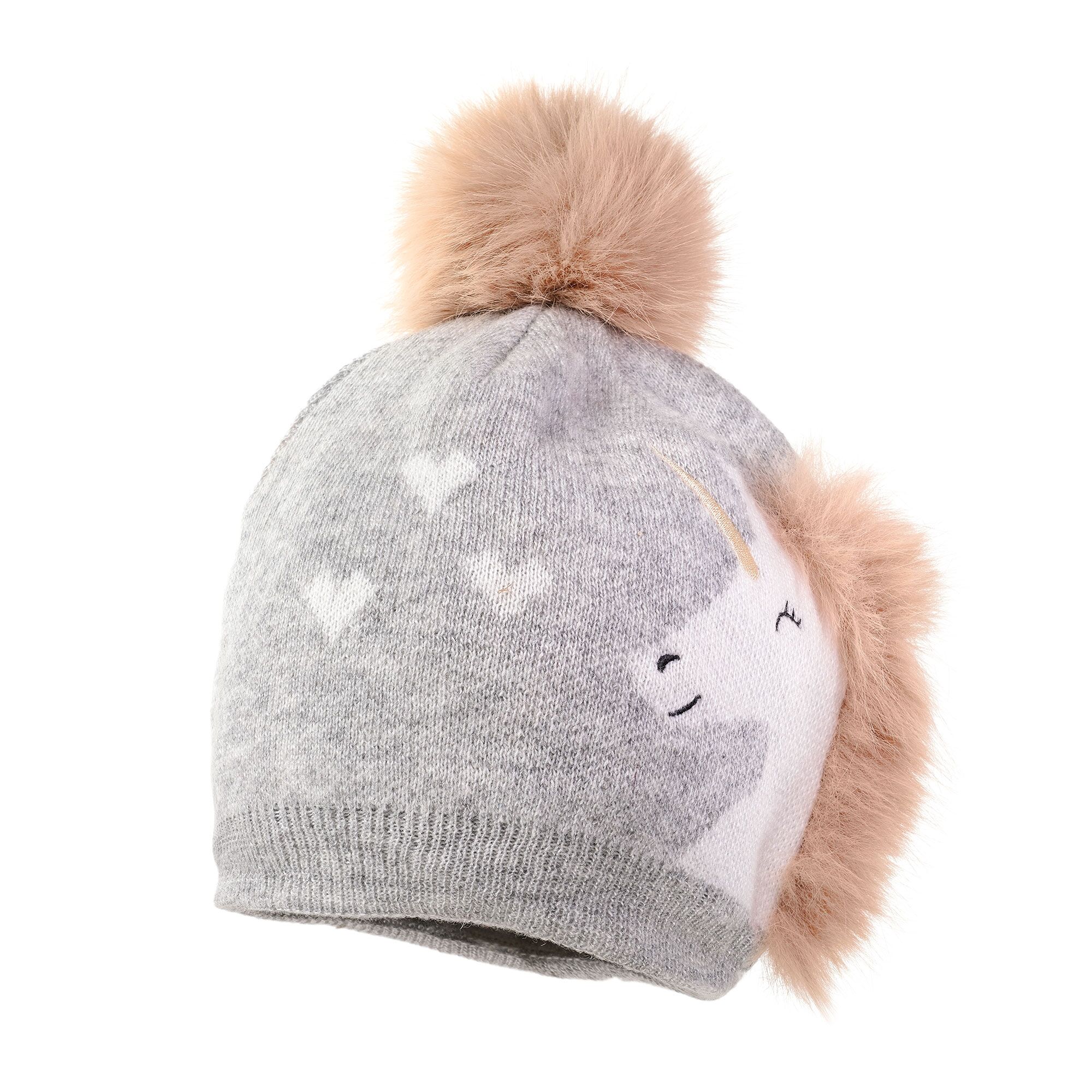 535731644760088 Mütze Einhorn (hellgraumeliert) – Bild 1