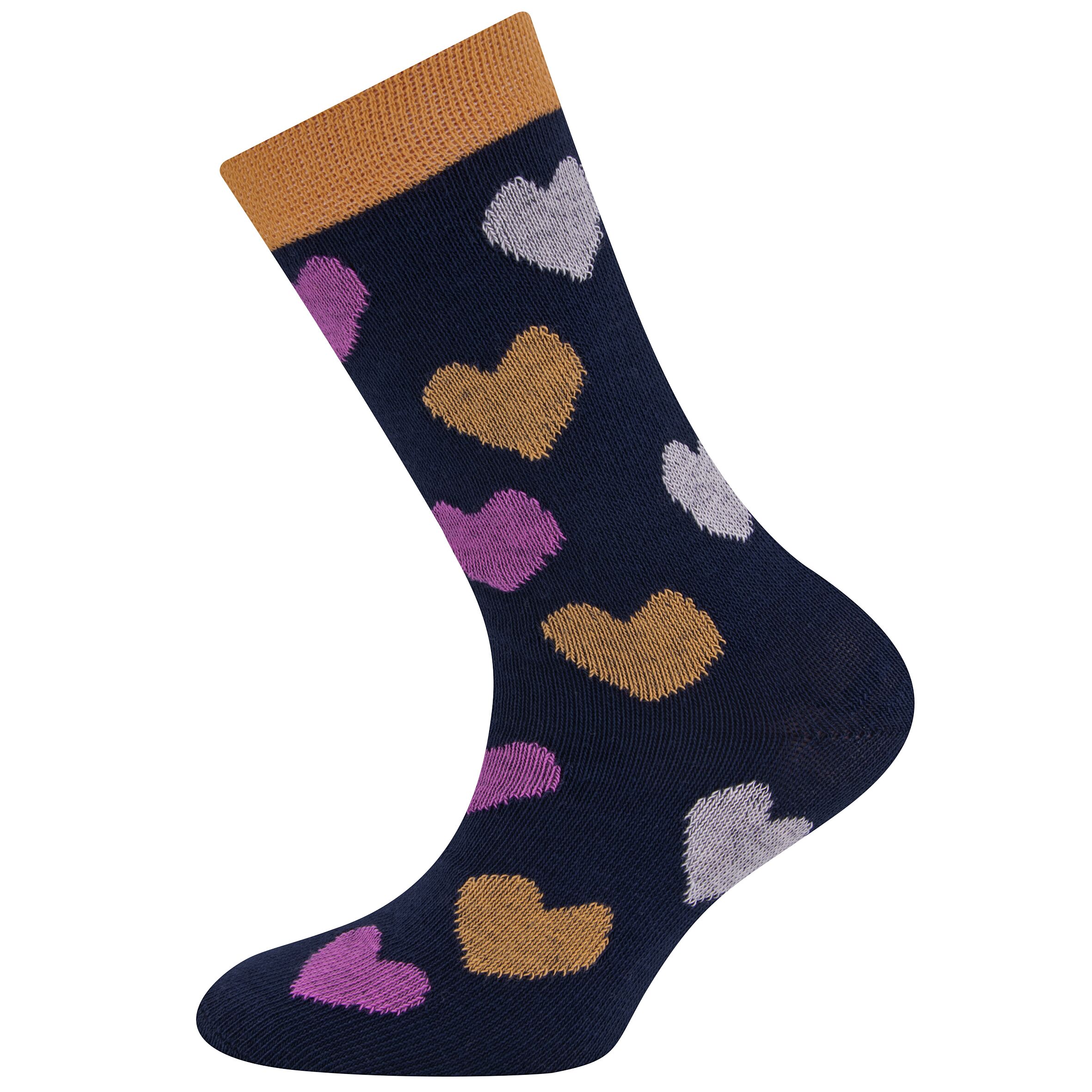 Socken GOTS Herzen (Tinte) – Bild 1