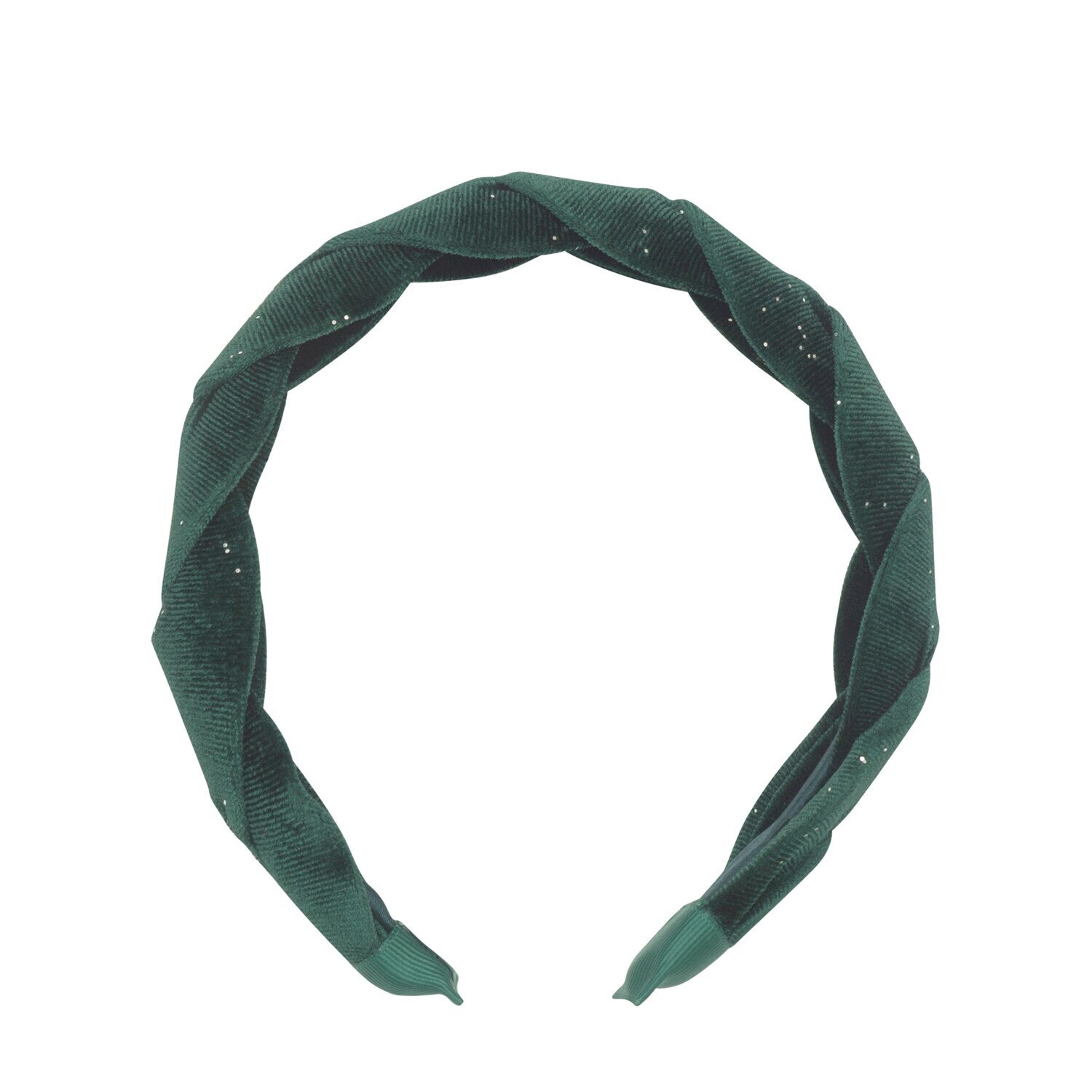 Evergreen Velvet Plaited Headband Geflechtetes Samt Stirnband (Evergreen) – Bild 1