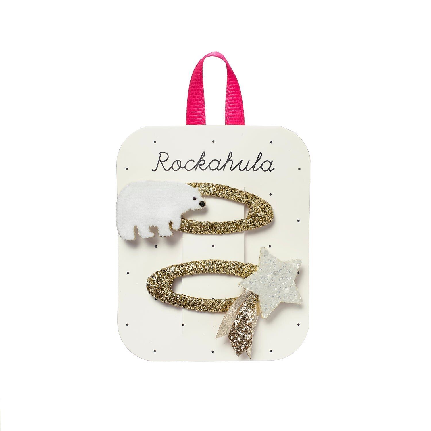 Snowy Polar Bear Clips Polarbär Haarspangen – Bild 1