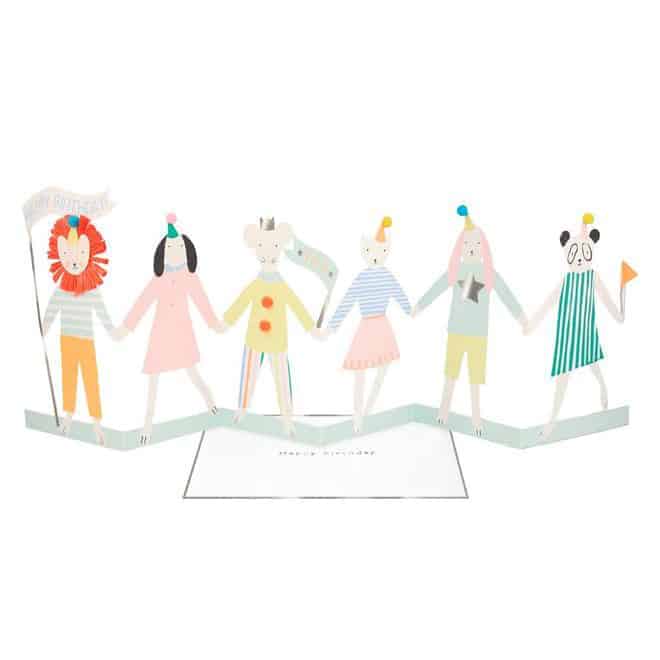 Ziehharmonika-Glückwunschkarte "Partytiere" von Meri Meri – Bild 1