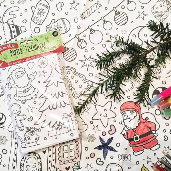 052_4 Ausmal-Tischdecke "Weihnachten" – Bild 1