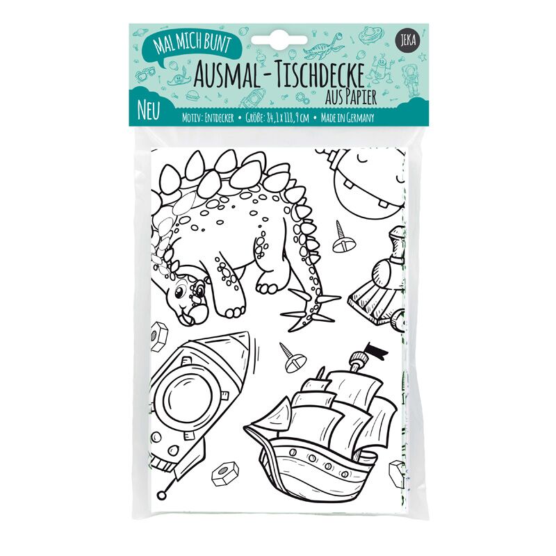 054 Ausmal-Tischdecke "Entdecker" – Bild 1