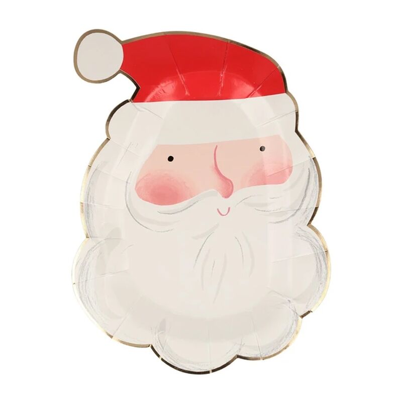 jollysantaplates1 "Jolly Santa" Nikolaus Pappteller von Meri Meri – Bild 1