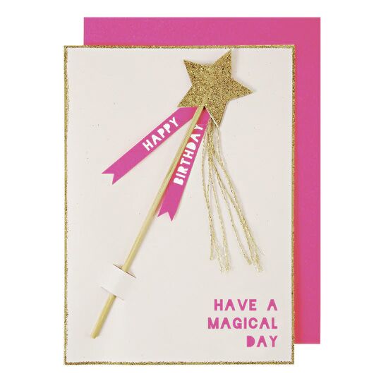 Zauberstab-Glückwunschkarte von Meri Meri – Bild 1