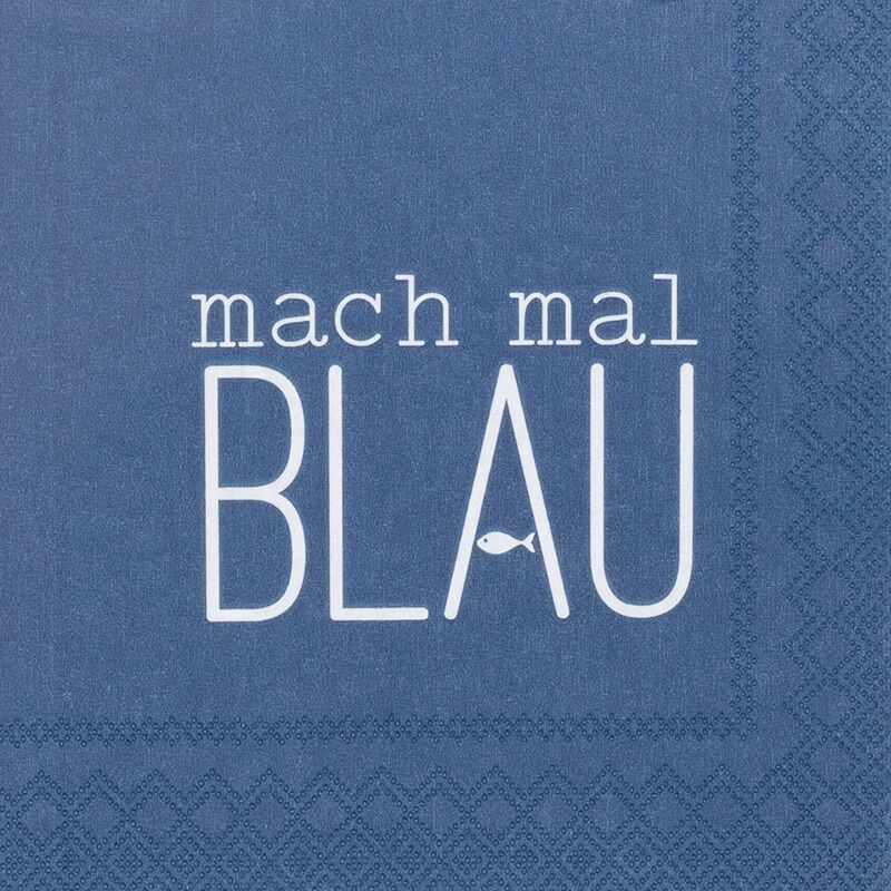 Cocktail-Servietten "Mach mal blau" – Bild 1