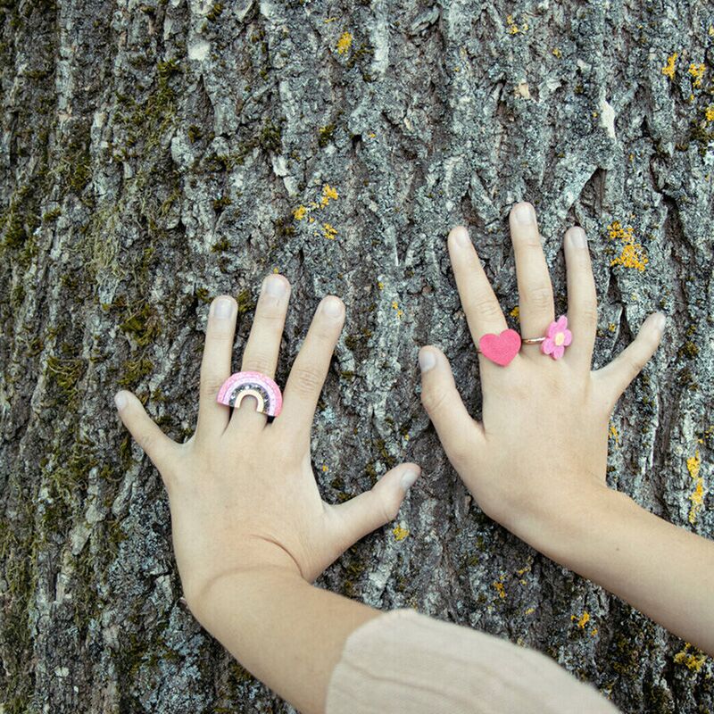 Ring-Set "Hippy Rainbow" – Bild 1