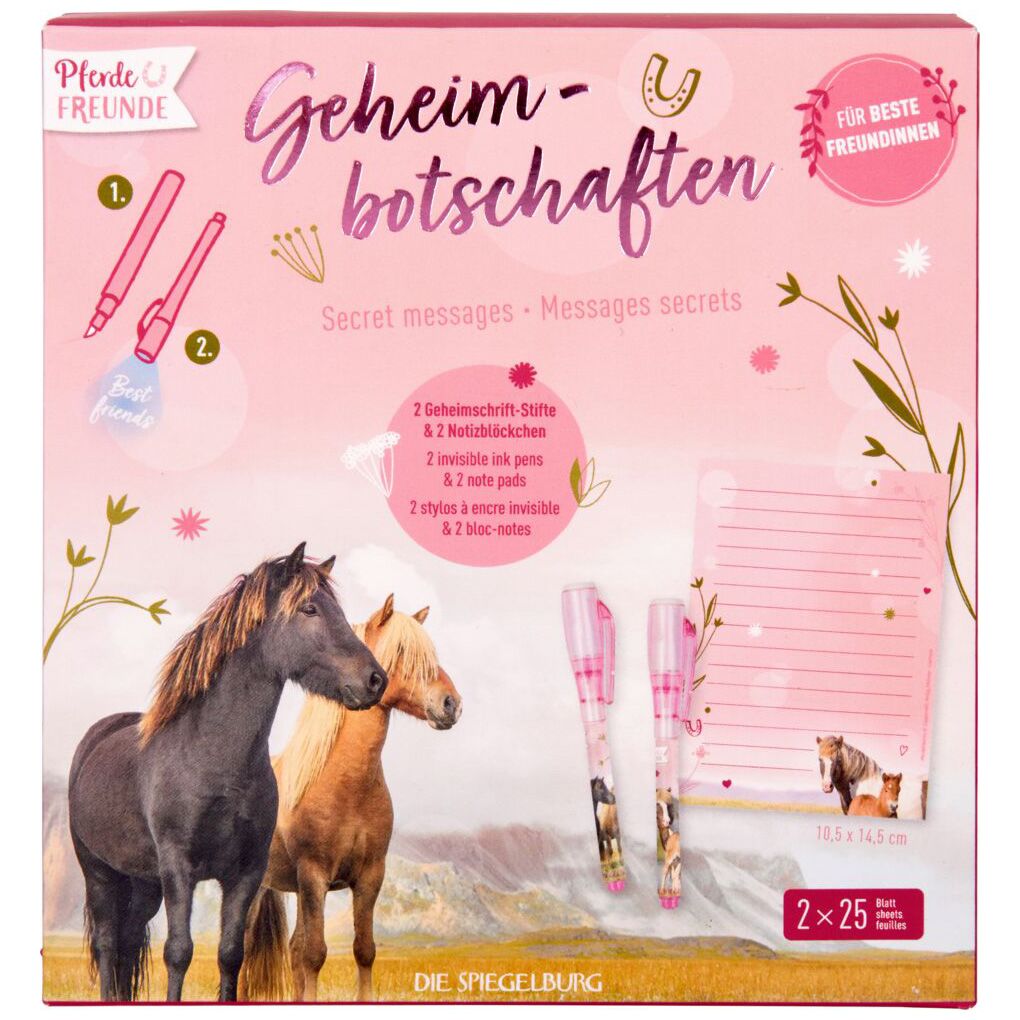 "Pferdefreunde" Geheimbotschaften für beste Freundinnen  (Set) – Bild 1
