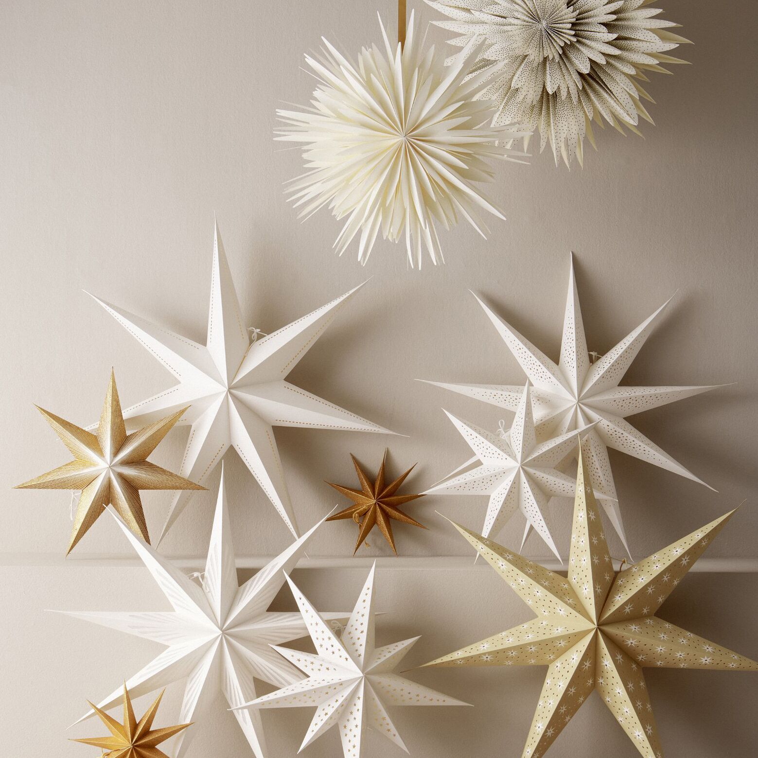 Papierstern "Phoenix" (Off White, 54 cm) – Bild 1