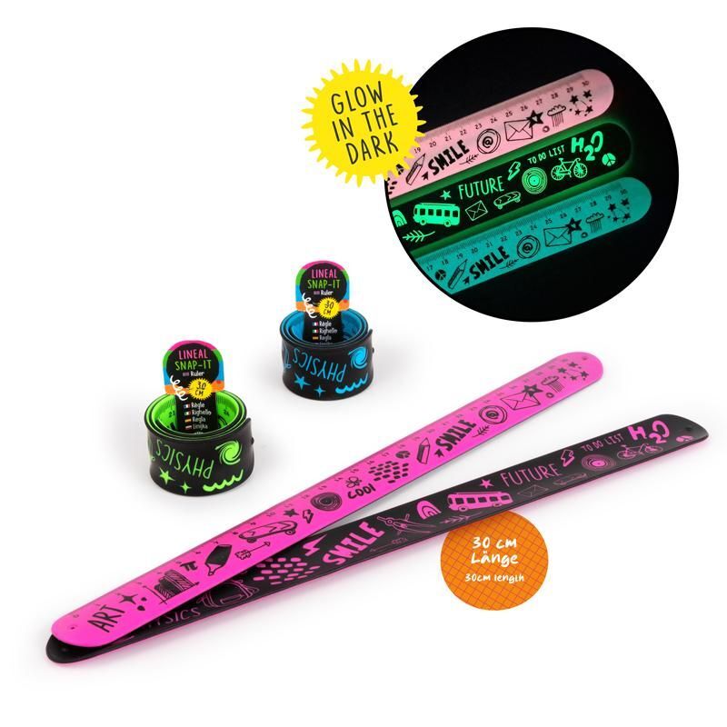 Snap-It Lineal "Glow In The Dark" (30 cm) – Bild 1