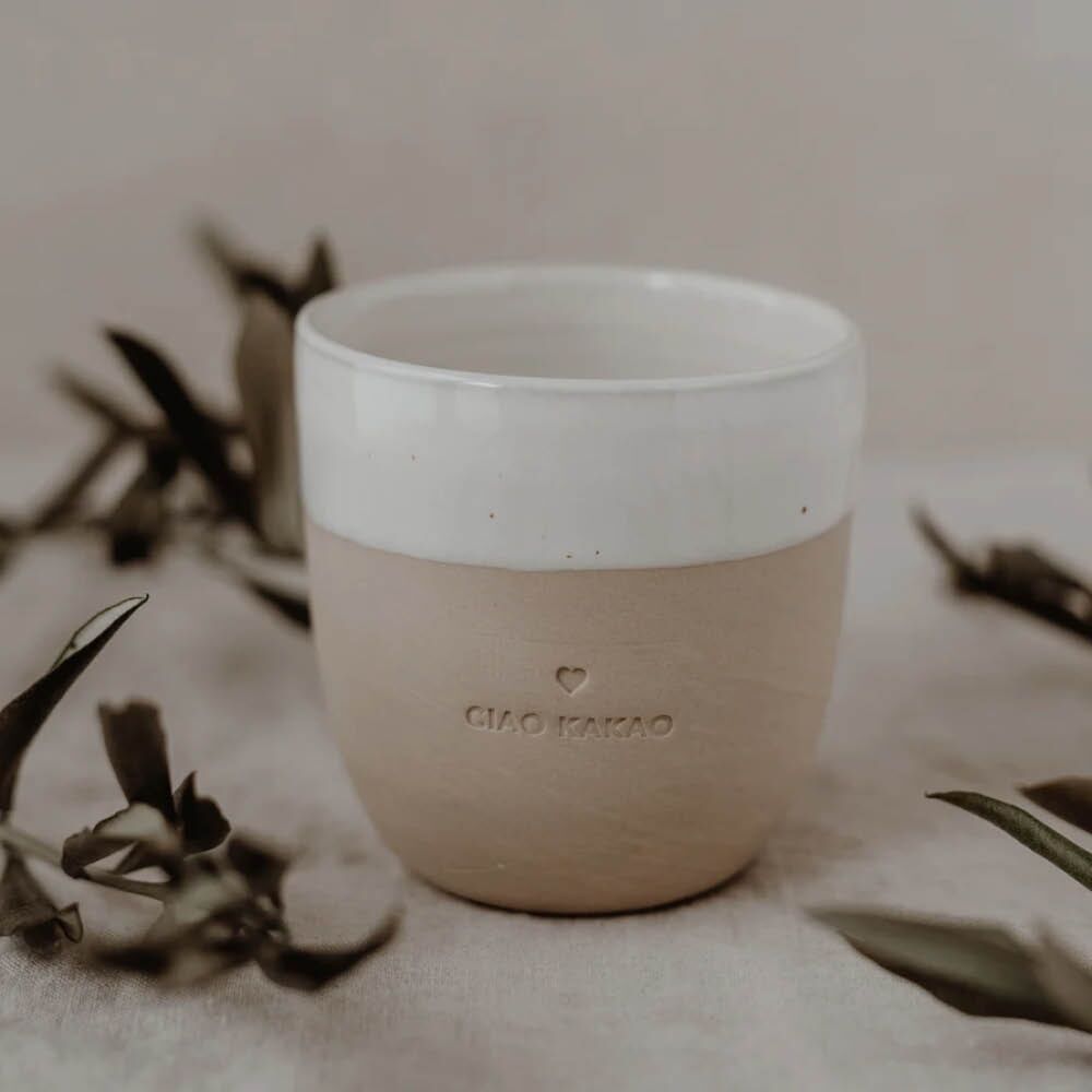 Kleiner Steingut-Becher "Ciao Kakao" – Bild 1