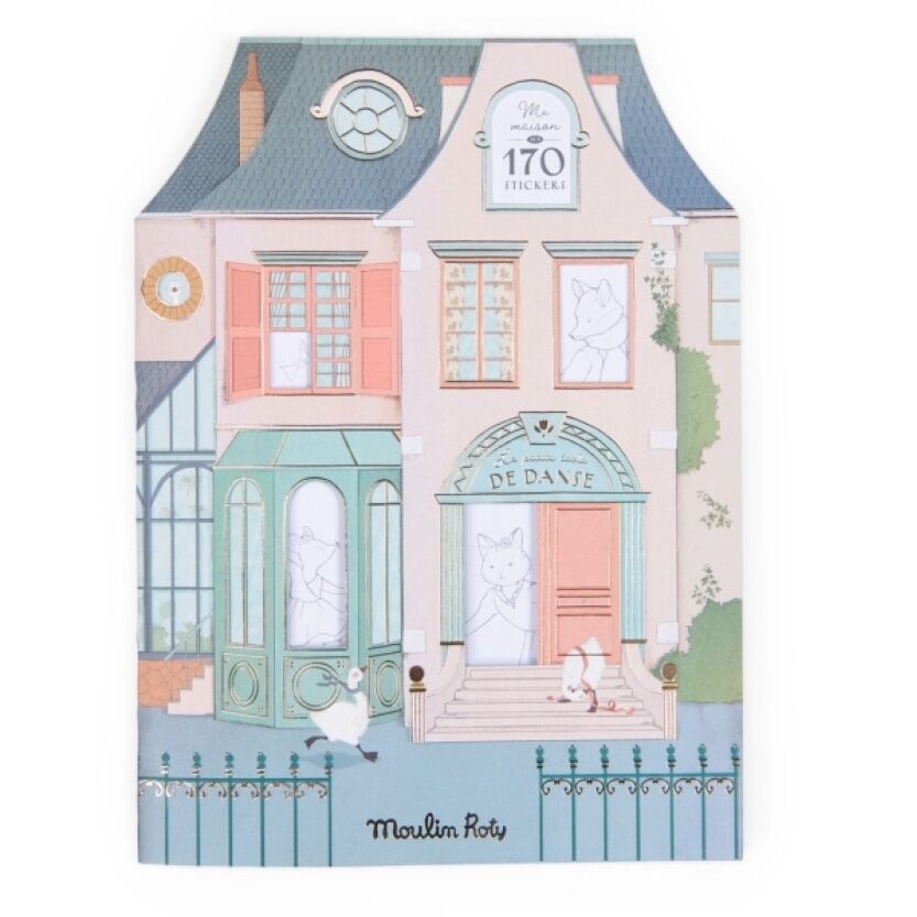 F4K_djeco_moulin_roty35 Malbuch mit Stickern "Tanzschule" – Bild 1