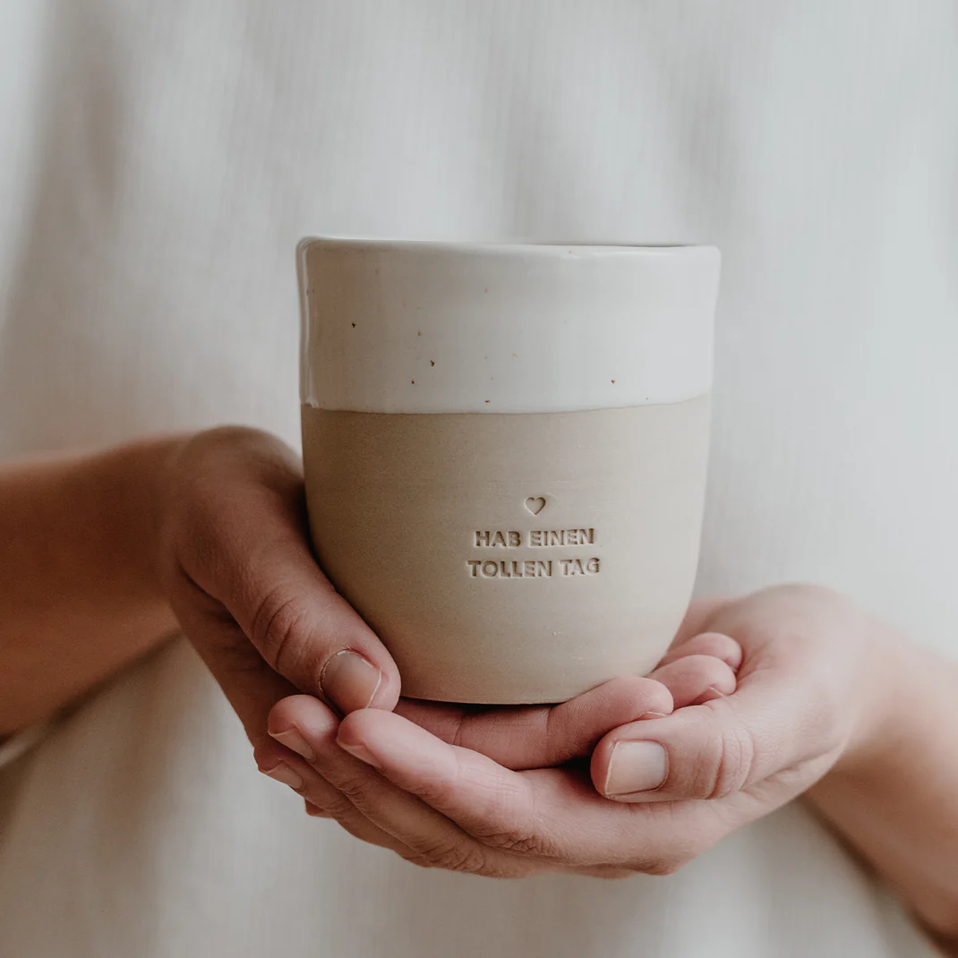 Steingut-Becher "Toller Tag" – Bild 1