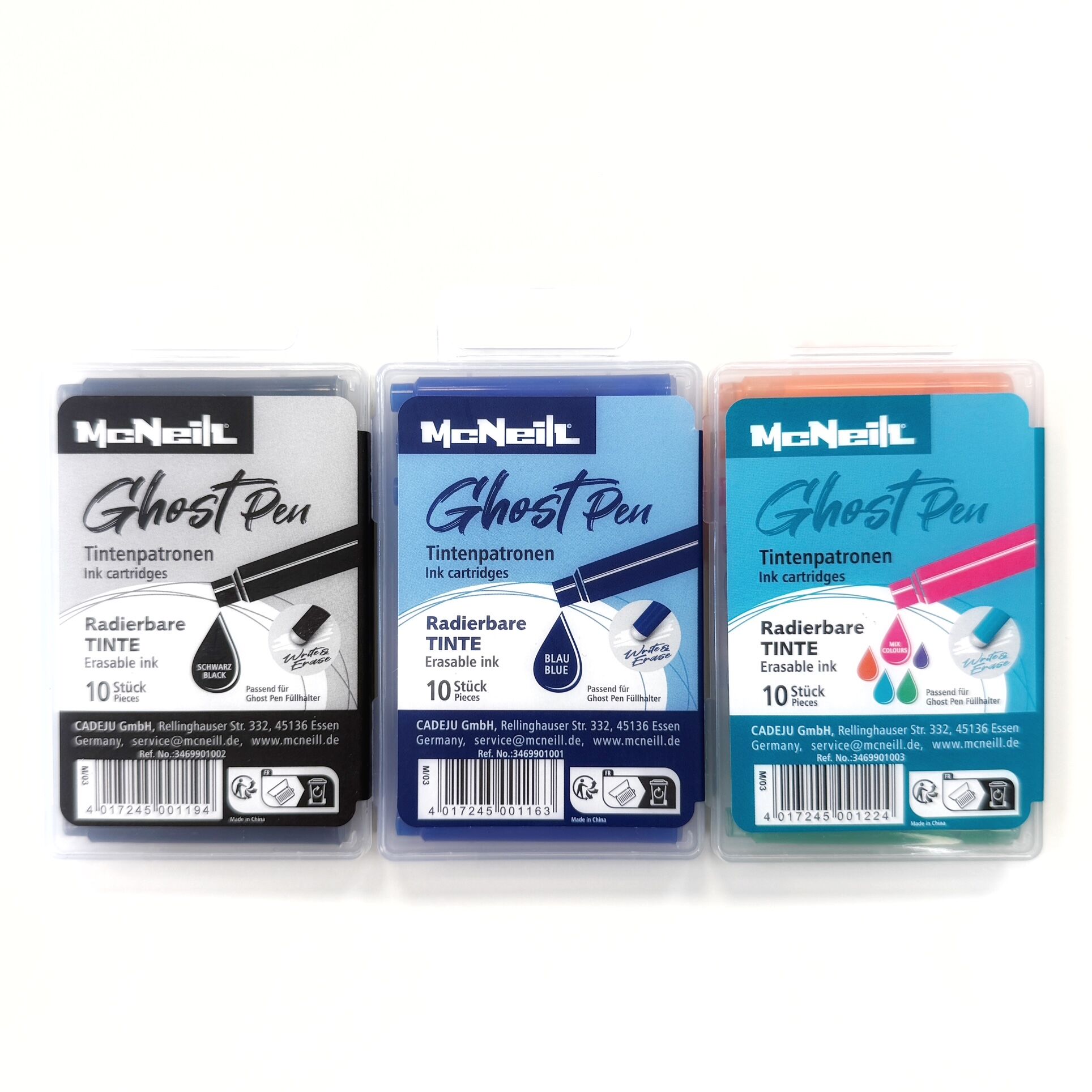10er Box Tintenpatronen für Ghost Pen Füllhalter von McNeill – Bild 1
