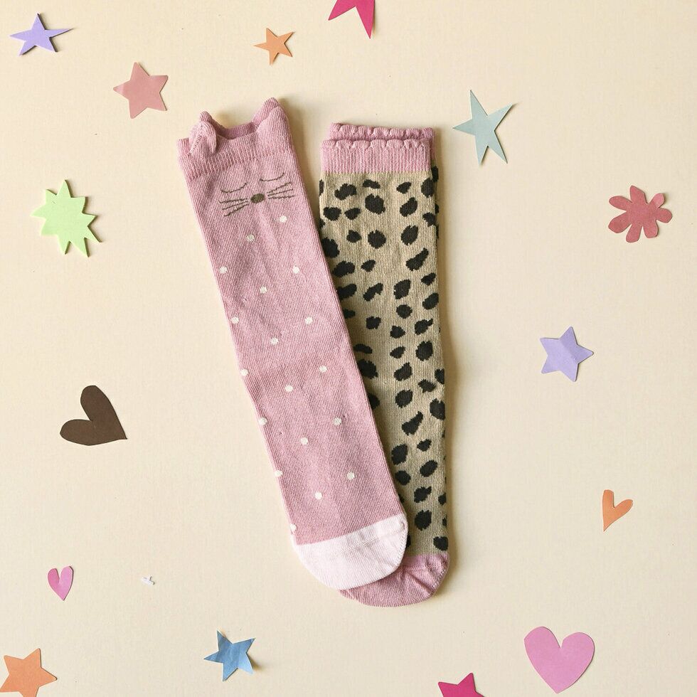 Socken Clara Cat Leopard (2er Packung) – Bild 1