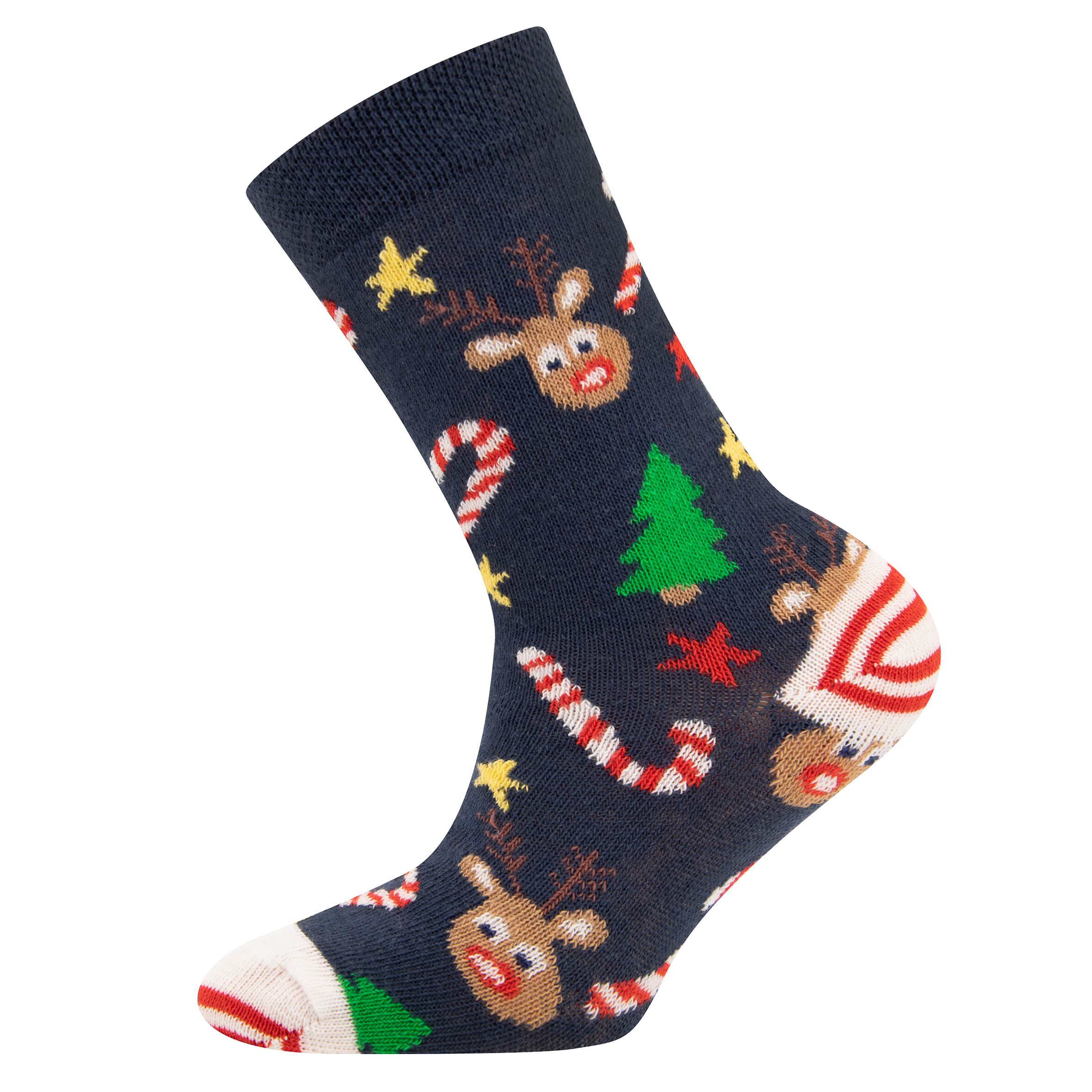 201400_1121_seitlich Socken Zuckerstangen (Tinte) – Bild 1