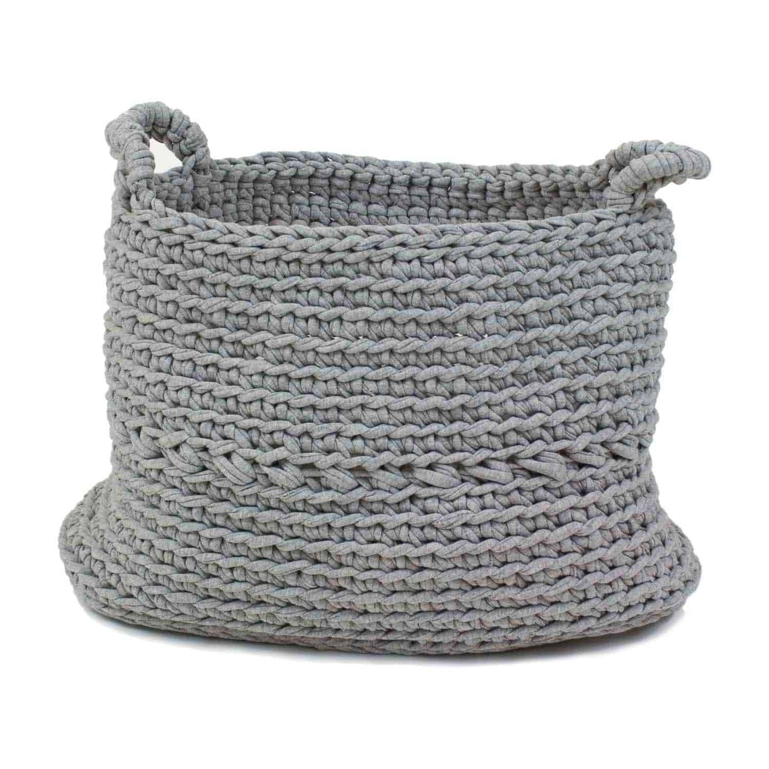 NTBasketCrochetBasicXLLightGrey Häkelkorb Naco – Bild 1