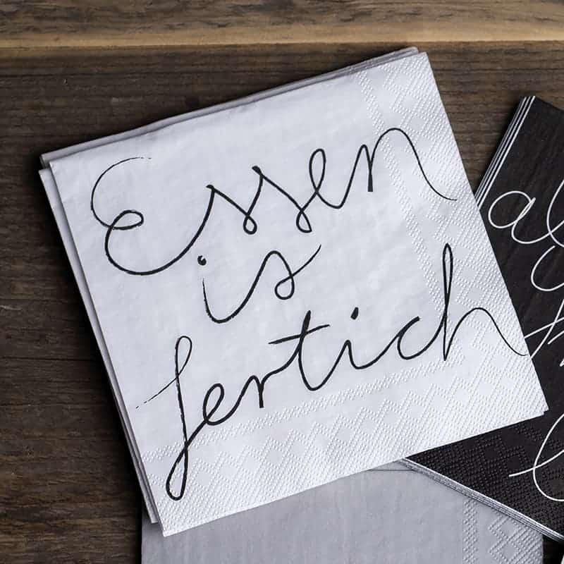 Cocktail-Servietten "Essen is fertich" – Bild 1
