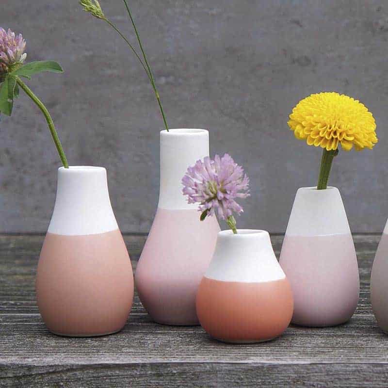 MOODMiniPastellvasenrot Mini-Pastellvasen (4er-Set, Pudertöne) – Bild 1