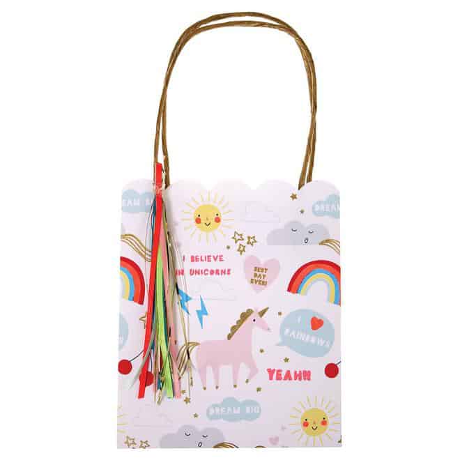 IBeliveinUnicornsPartyBags1 "I Believe In Unicorns"-Partytasche von Meri Meri – Bild 1