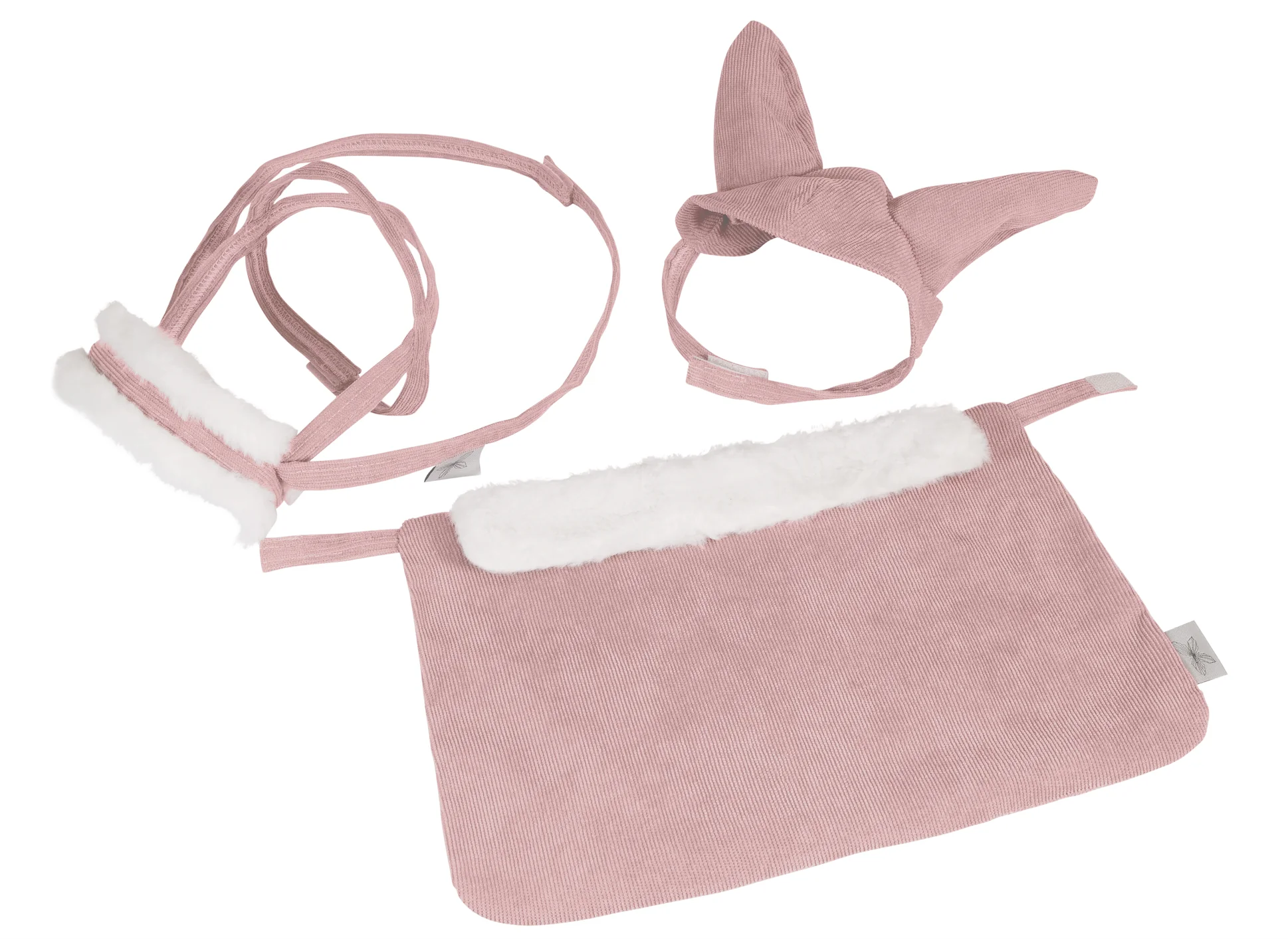 Set "Decke, Halfter & Fliegenhut" für Hobby Horses (rosa) – Bild 1