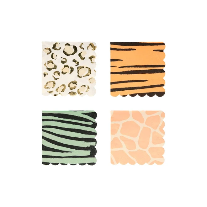 safari_animal_print_small_napkins1 Servietten mit Safarimustern (klein) von Meri Meri – Bild 1