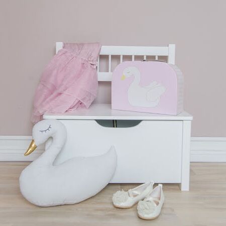 truhenbank2 Truhenbank mit Deckel (weiß) – Bild 1