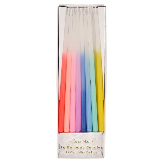 rainbowdippedcandles Gedippte Regenbogen-Kerzen von Meri Meri – Bild 1