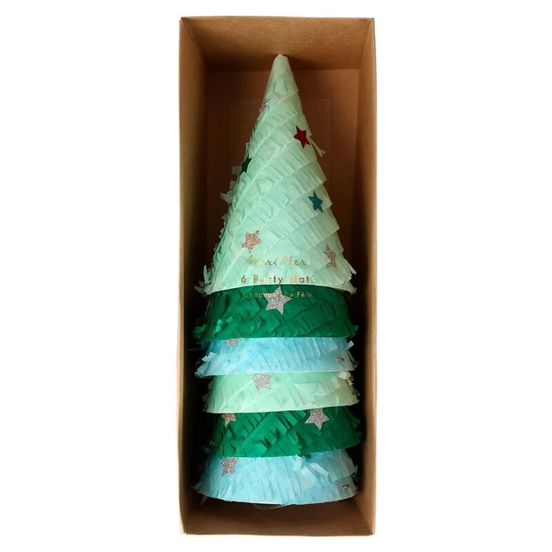 christmastreepartyhats Weihnachtsbaum-Partyhüte von Meri Meri – Bild 1