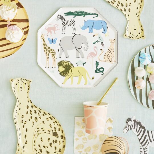 Safari_Animals_Dinner_Plates2 Pappteller "Safari" von Meri Meri – Bild 1