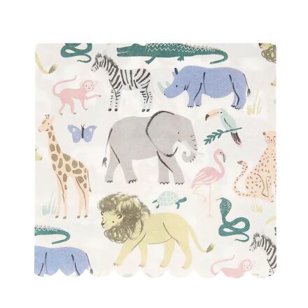Safari_Animals_Large_Napkins "Safari"-Servietten (groß) von Meri Meri – Bild 1