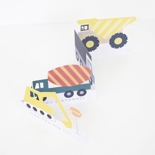 construction_concertina_card3 Ziehharmonika-Glückwunschkarte "Baustelle" von Meri Meri – Bild 1