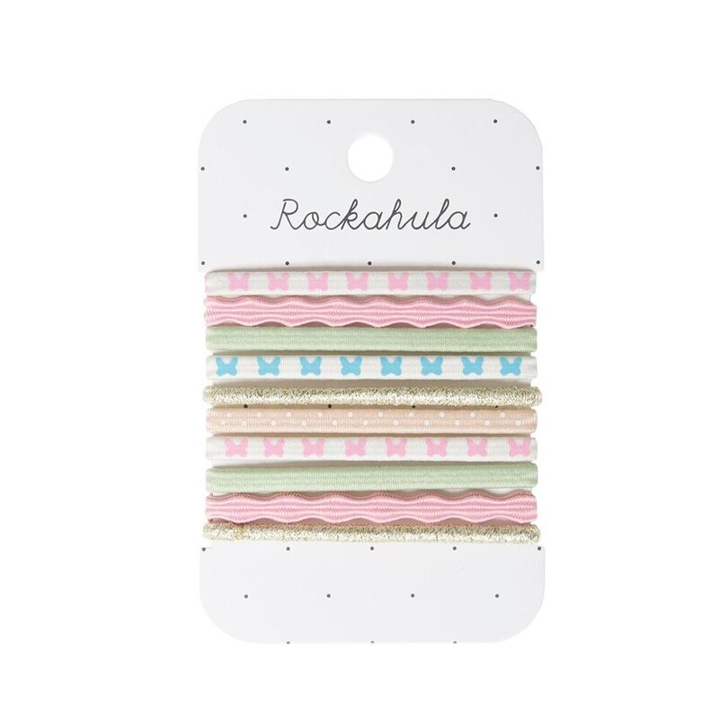 meadow_elastic_pony Elastische Haargummis "Frühlingswiese" – Bild 1