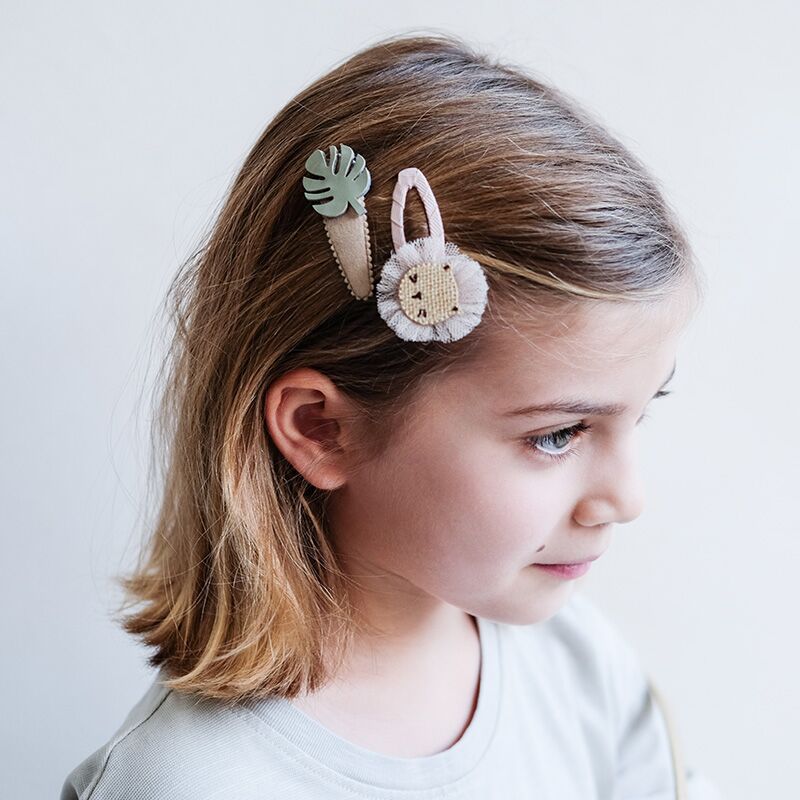 LEONARDO LION CLIC Leonardo Löwen Haarklammern-Set – Bild 1