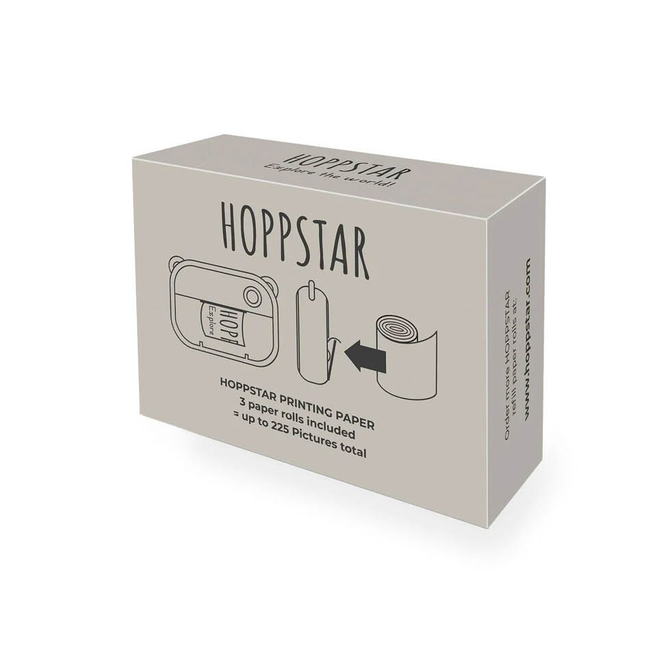 hoppstar_printing_paper1 Papierrollen für Kinderkamera "Artist" von Hoppstar (3er-Pack) – Bild 1