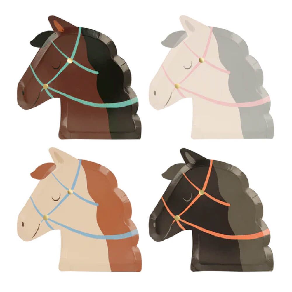 horse_plates_merimeri1 Pferde Pappteller von Meri Meri – Bild 1