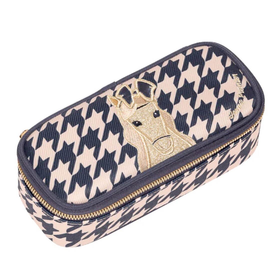 jeune_premier_Houndstooth_Horse_pencilcase Federmappe "Houndstooth Horse" – Bild 1