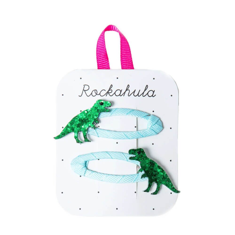 Rockahula T-Rex Haarspange3 Glitzernde T-Rex Haarspangen – Bild 1