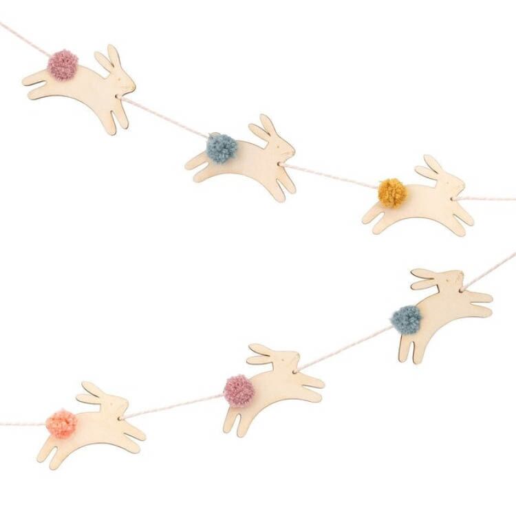 bilder meri meri71 Hasen-Minigirlande aus Holz von Meri Meri – Bild 1