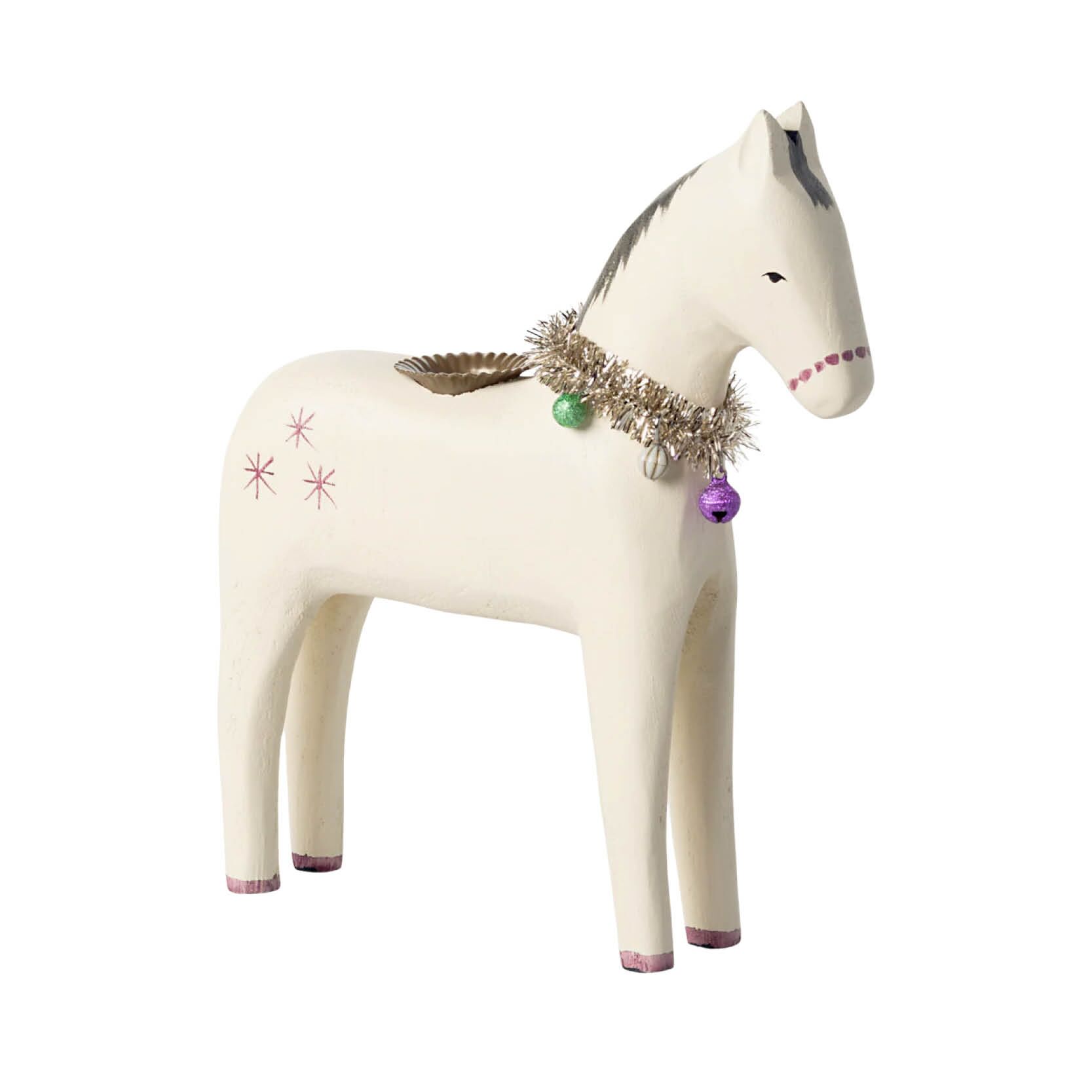 maileg_september_202429 Kerzenhalter aus Holz, Großes Pferd von Maileg – Bild 1