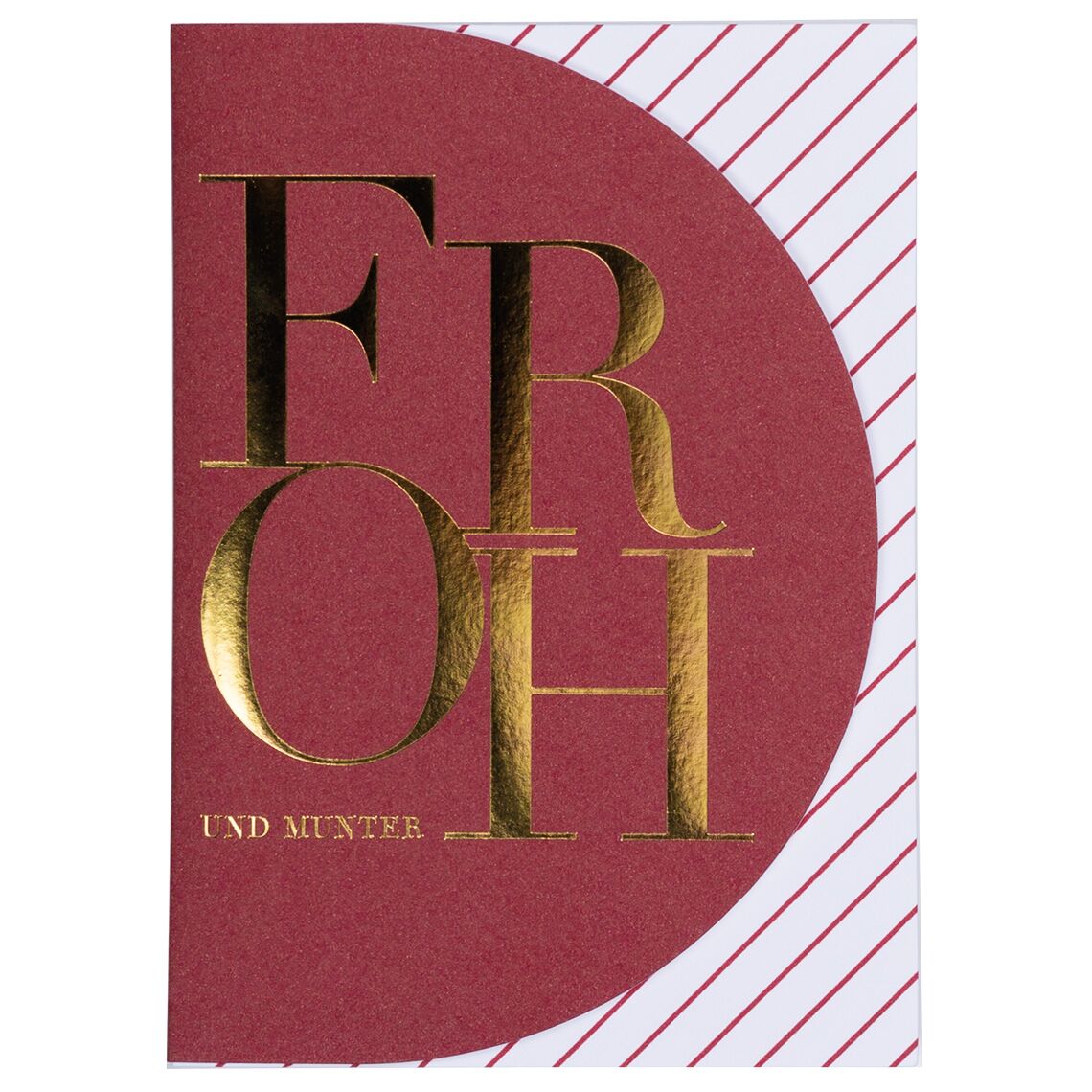 92089 Typografie Streifen Karte "Froh und munter" – Bild 1