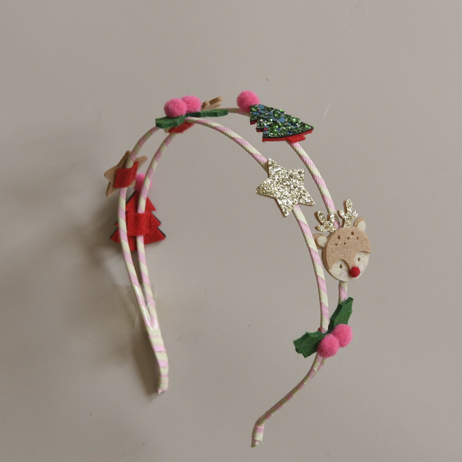 Festive Christmas Double Headband 3 Festlicher Doppel Haarreif Weihnachten – Bild 1