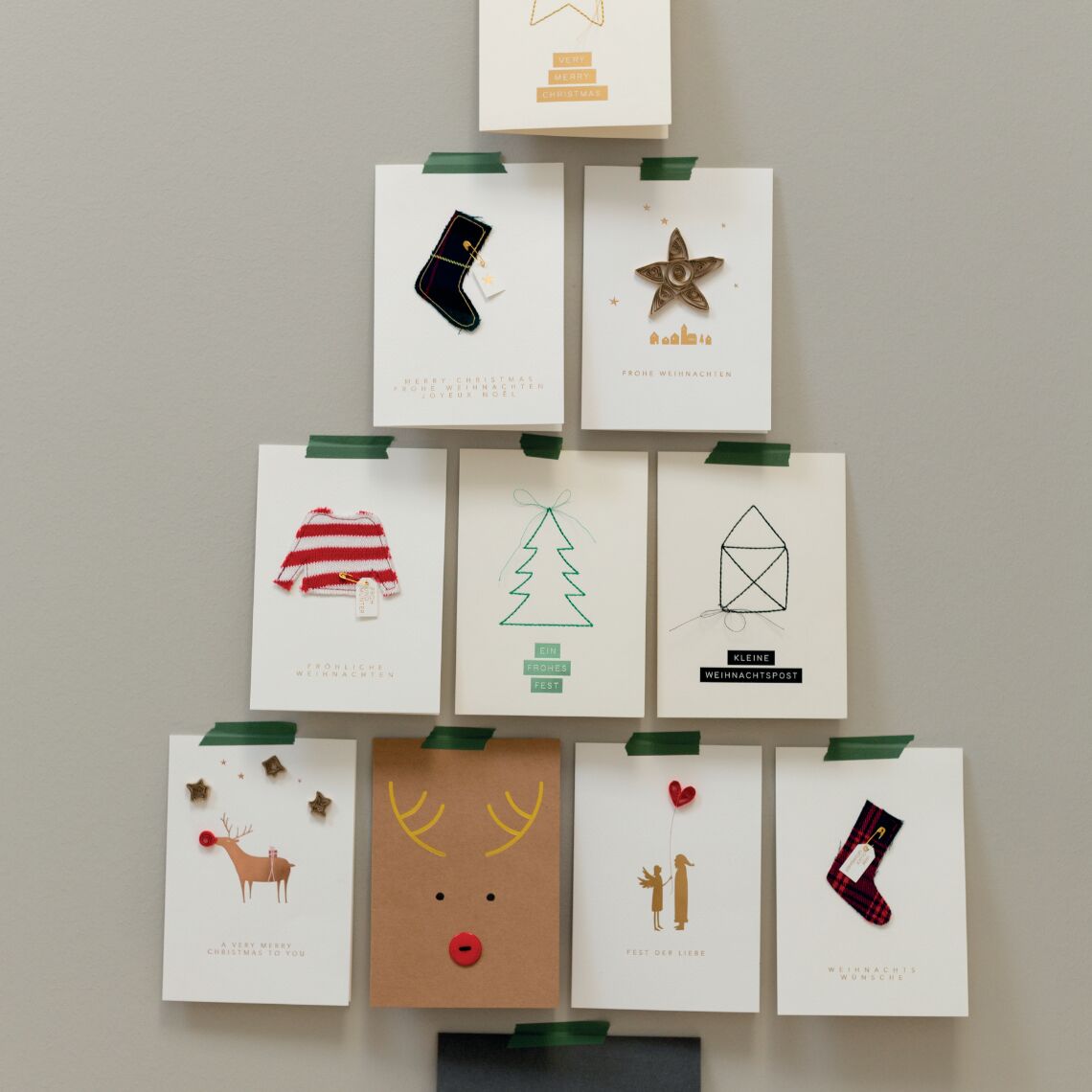 Weihnachts Quillingkarte "A very merry Christmas to you"