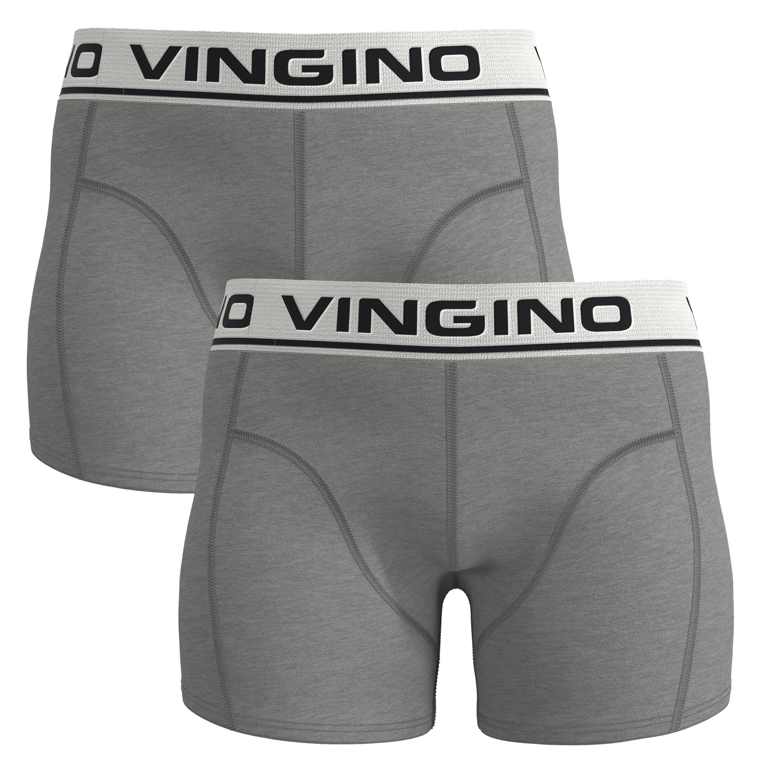 NOOSKBN72504_BOYS BOXER (2-PACK)_Grey Melee_FRONT Boxer Shorts von Vingino (2er Packung, Grey Melee)