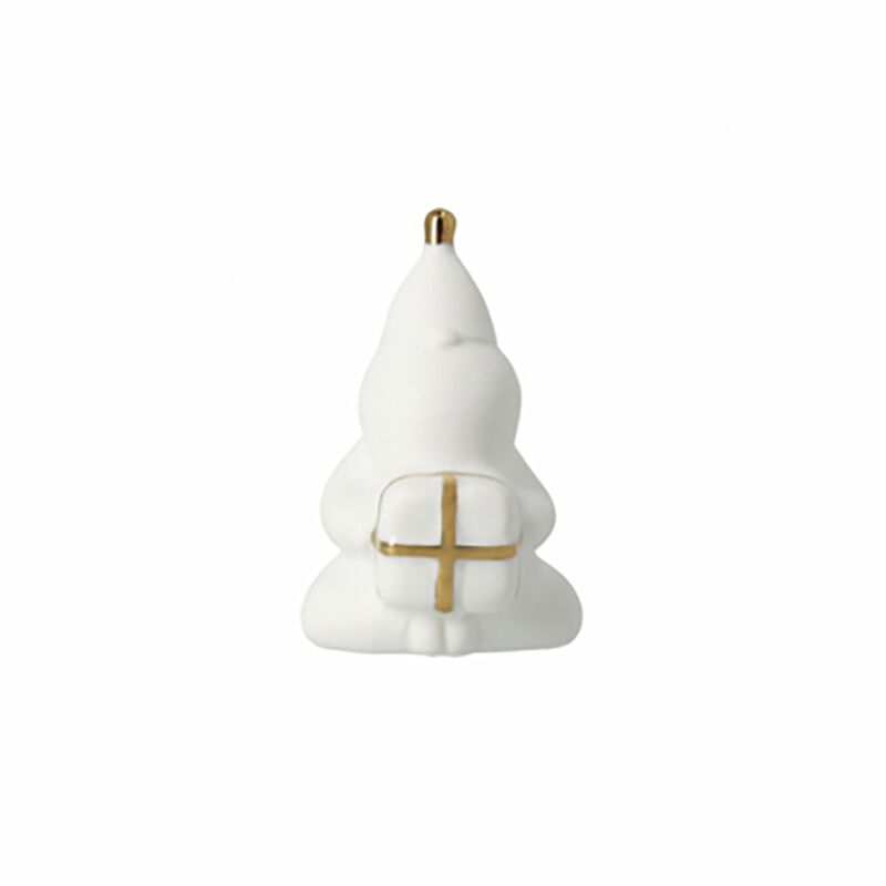 Porzellanfigur "Santa packt Geschenke"