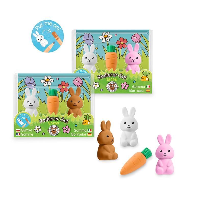 Radierer Hase & Karotte (3er Set)