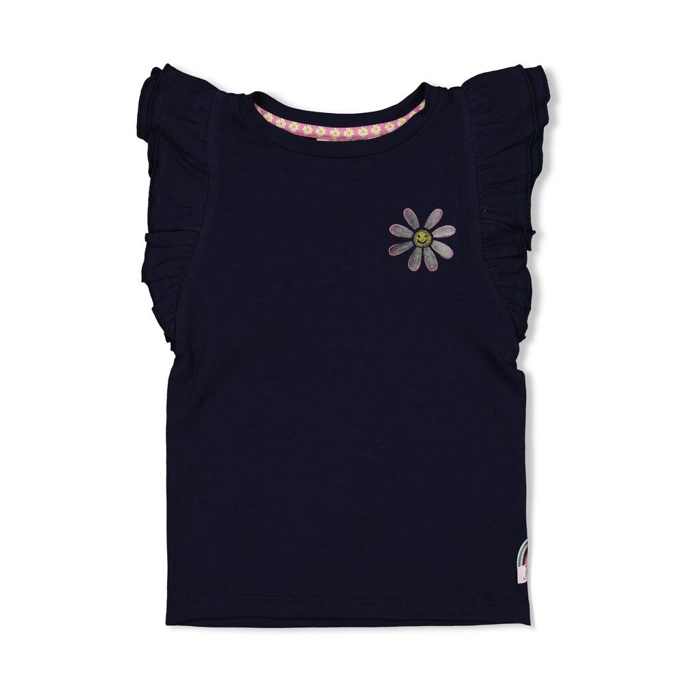 T-Shirt Rüschen - Rolling into Spring (Marine)