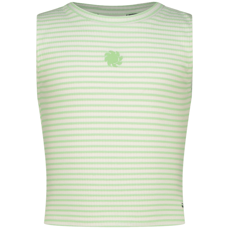 SS26KG360118_Icon-Crop stripe rib top_Patina green_FRONT Icon-Crop stripe rib Top, Patina green von Vingino